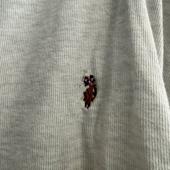 U.S. Polo Assn. Men's Mock Neck Quarter-Zip Pullover, Gray, 3XL - Picture 5 of 9